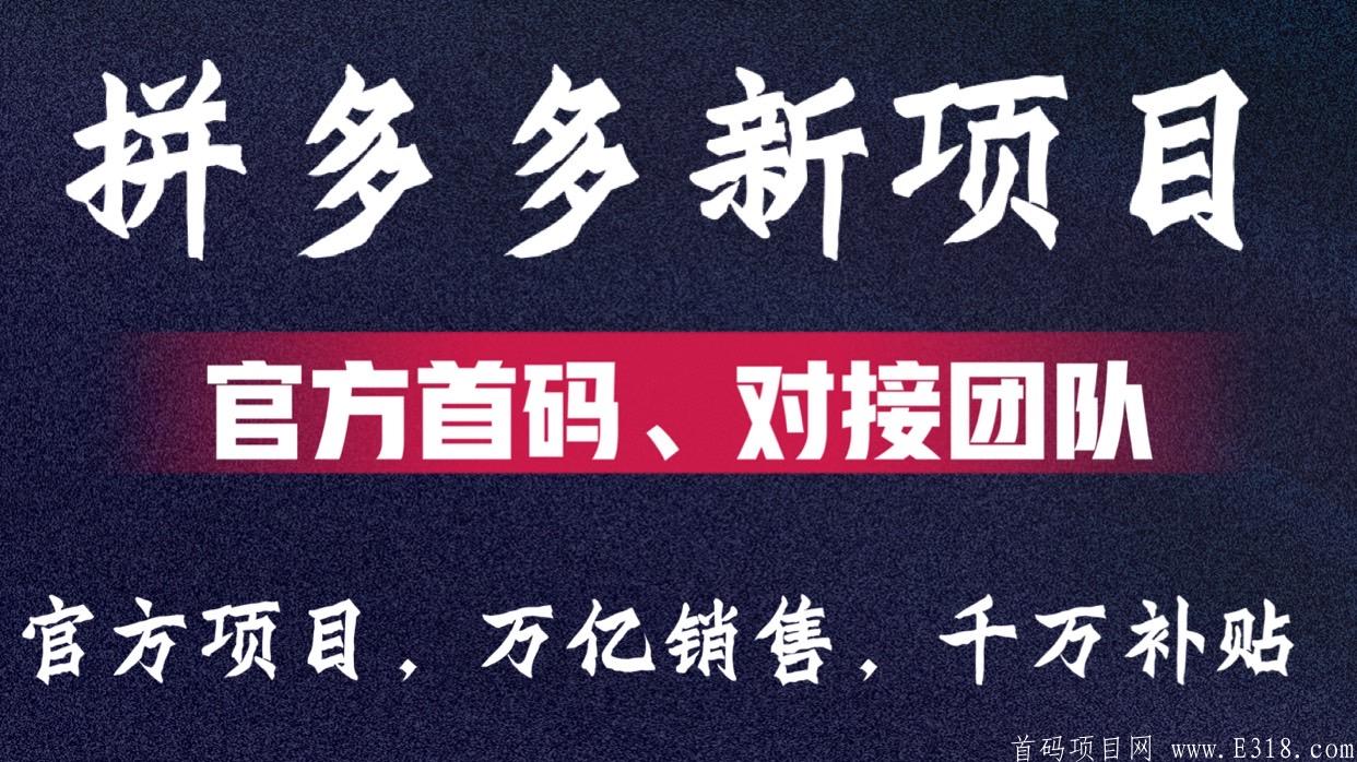 拼dd新项目 官方运营 多多团长 官方首码 多多团长邀请码 多多团长首码 拼dd首码 火热内排中