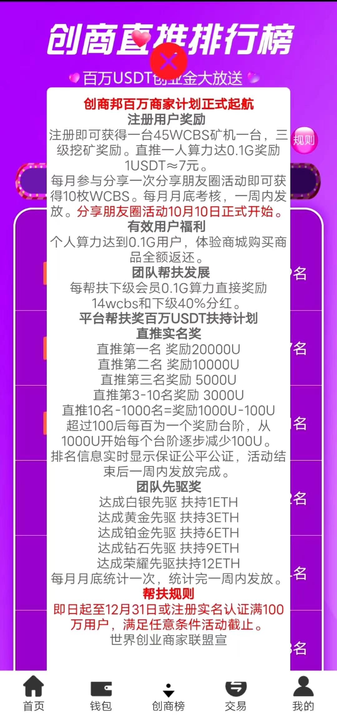 创商邦百万创业者计划，致力于打造全新区块链商业世界，真正的区块链落地应用，注册积累原始资金，加入寻找成功项目，一个给你带来资金，带来资源的平台