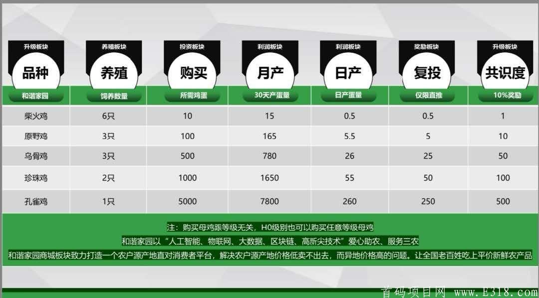 「和谐家园」首码项目，无限代，轴卷模式