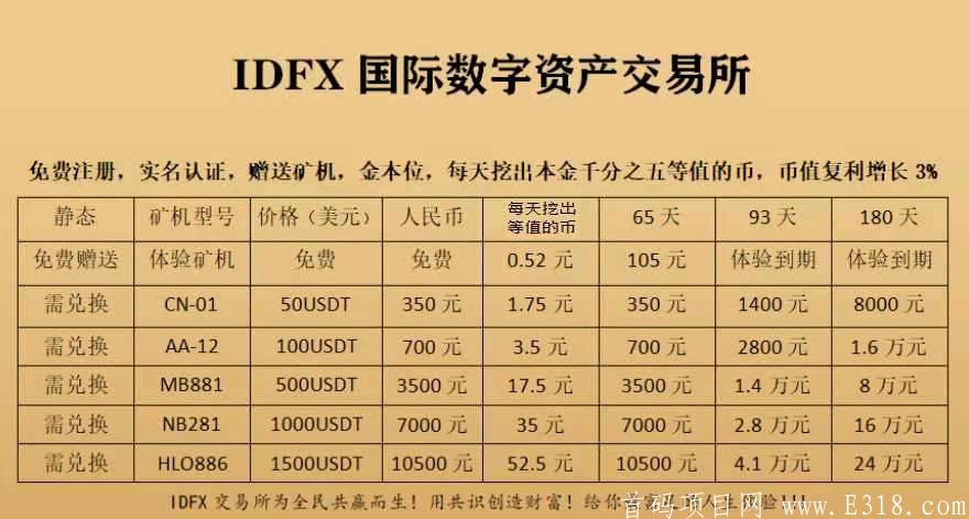 IDFX免费0撸300元