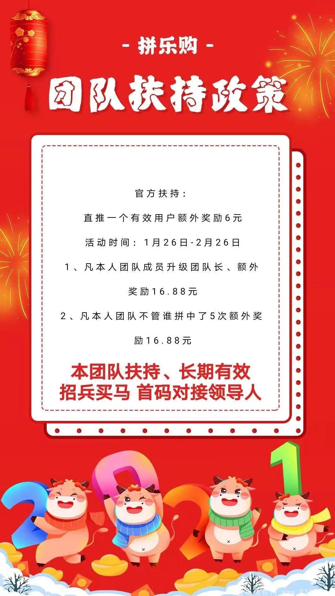 拼乐购首码对接团队，无限代扶持6元