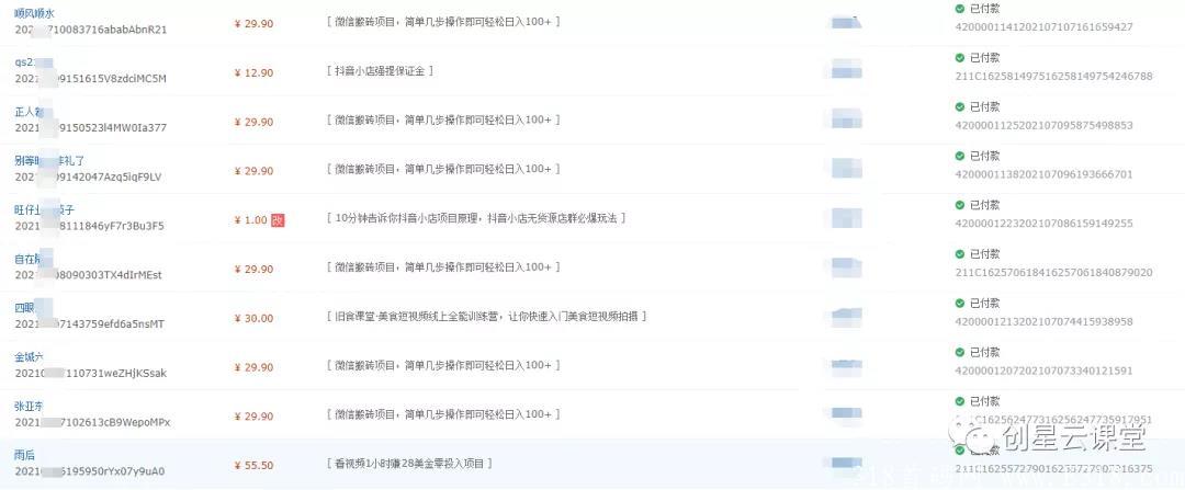 创星云课堂，知识付费项目，2021一定要有自己的副业！