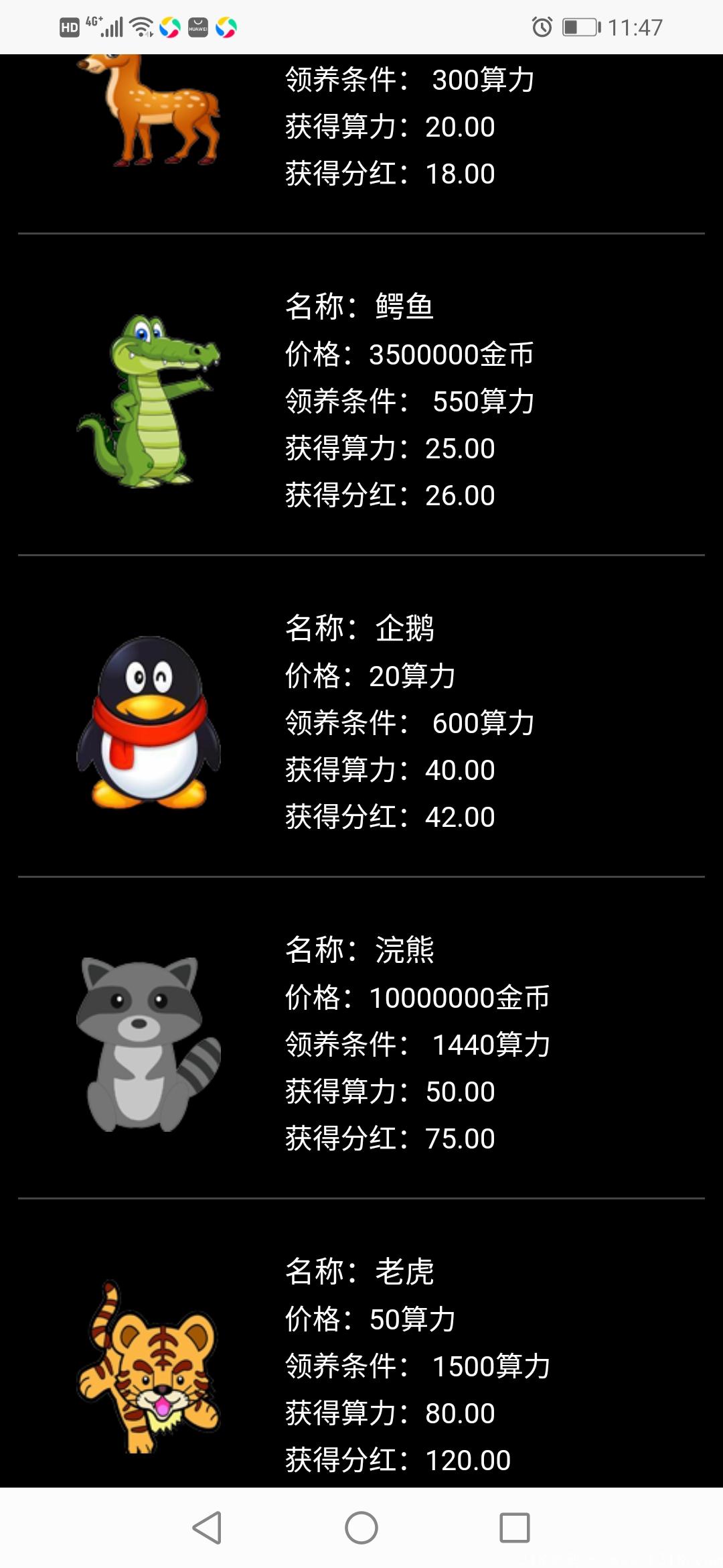 养动物，15级人人分红，算力秒卖