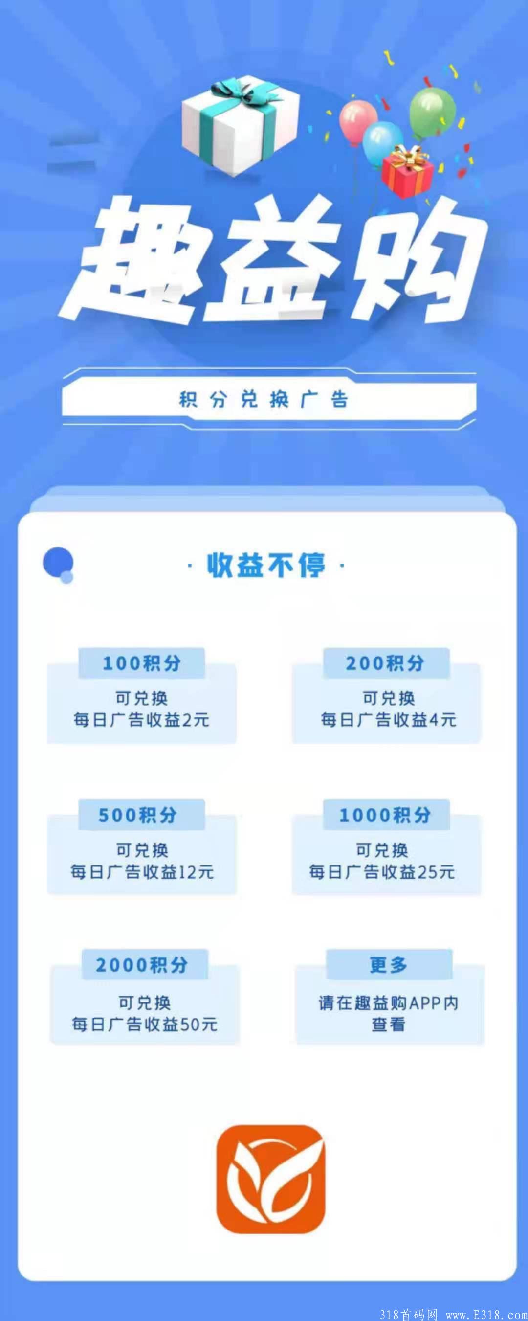 8.8号公测 首码 趣益购广告电商 无限代扶持10%