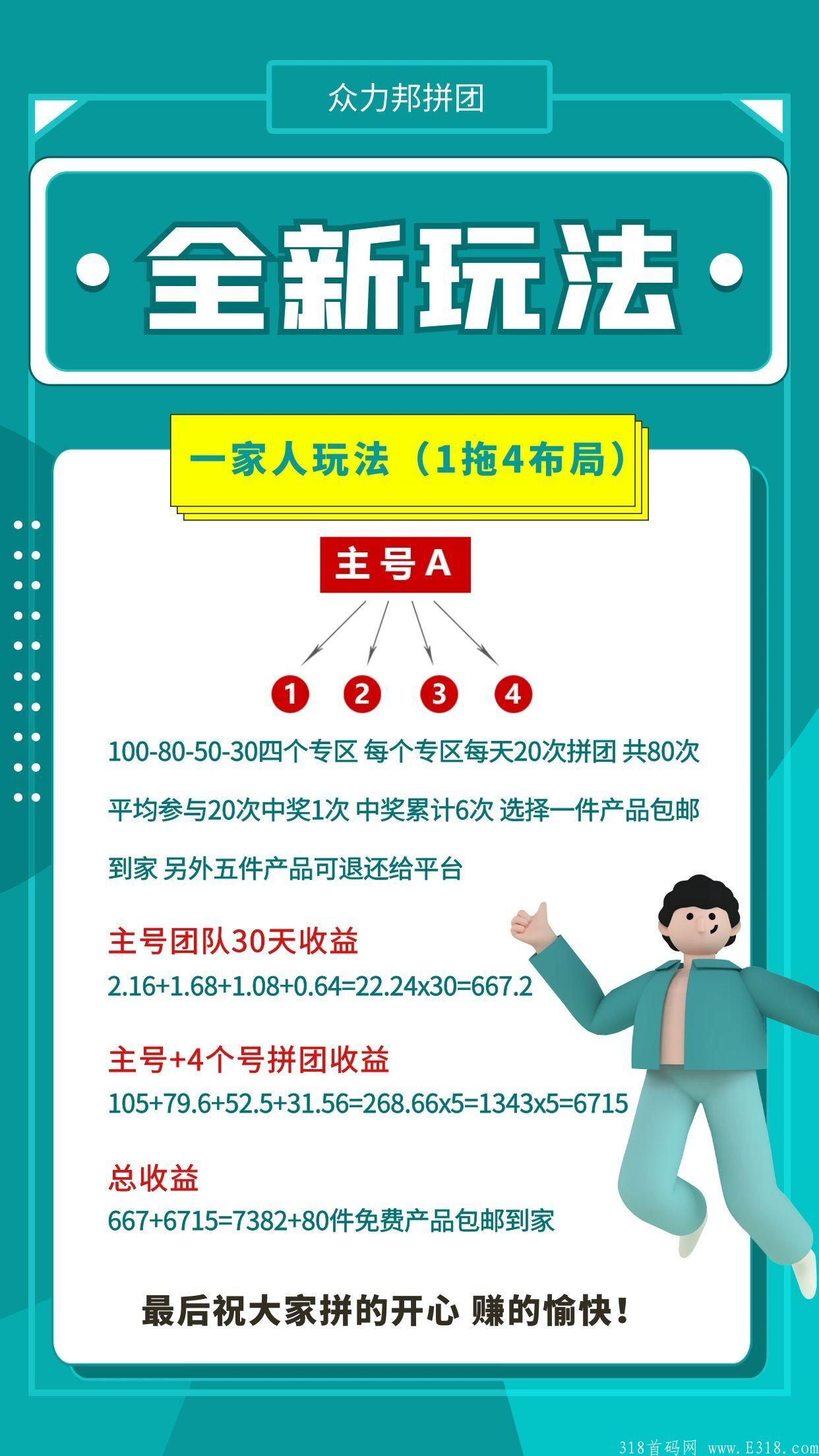 最赚钱，最稳定的拼团项目，t+0结算，提现当天到