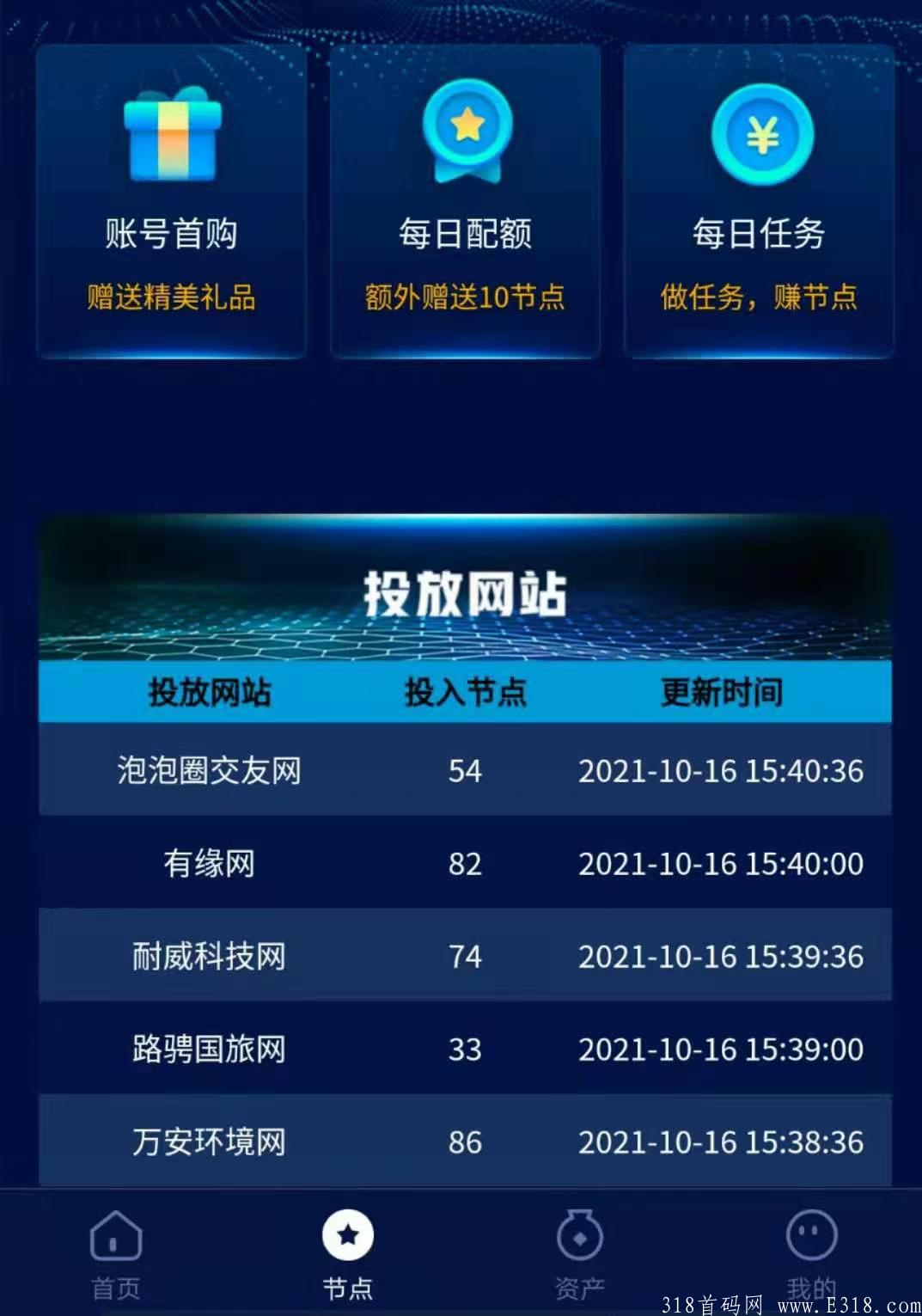 创世节点，全新躺赚模式，0撸分红，推广分红
