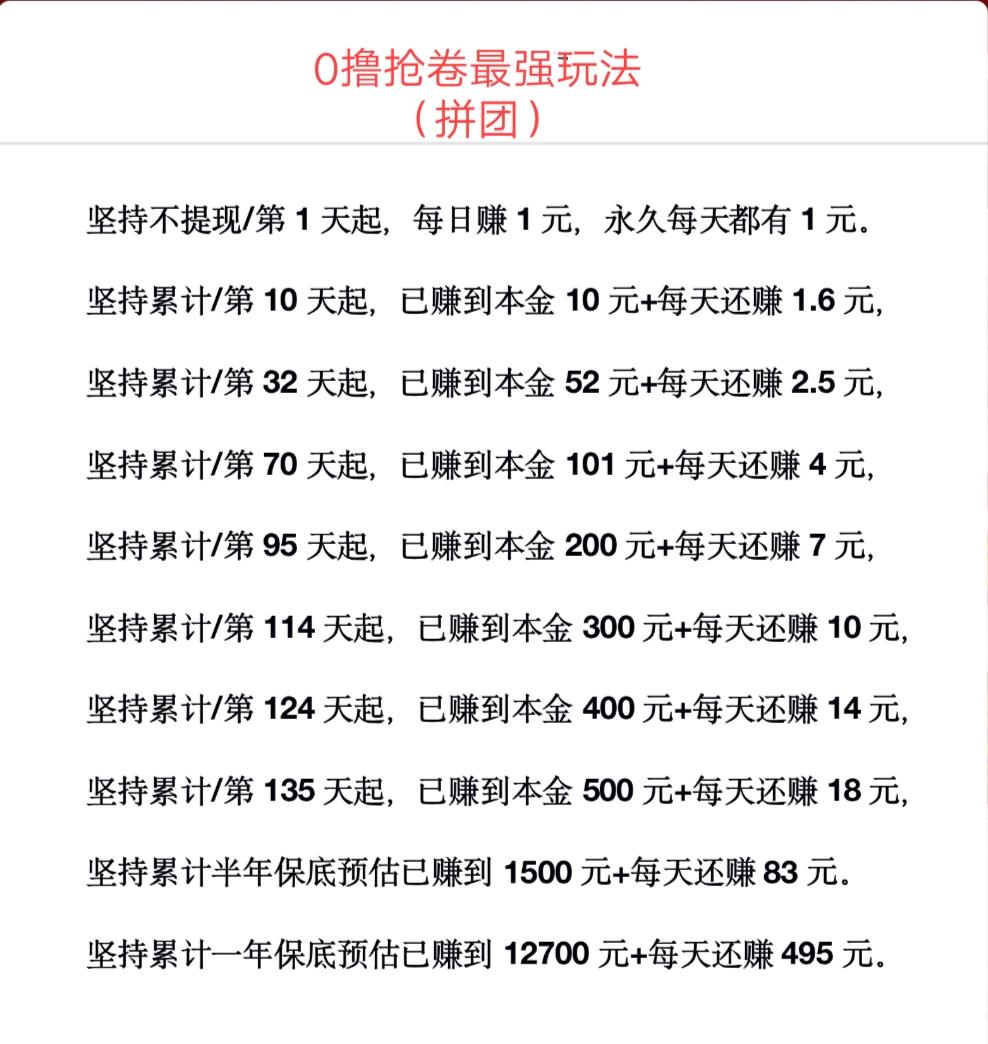 首码商拓，0撸分红+拼团，每天收益300+，长期扶持
