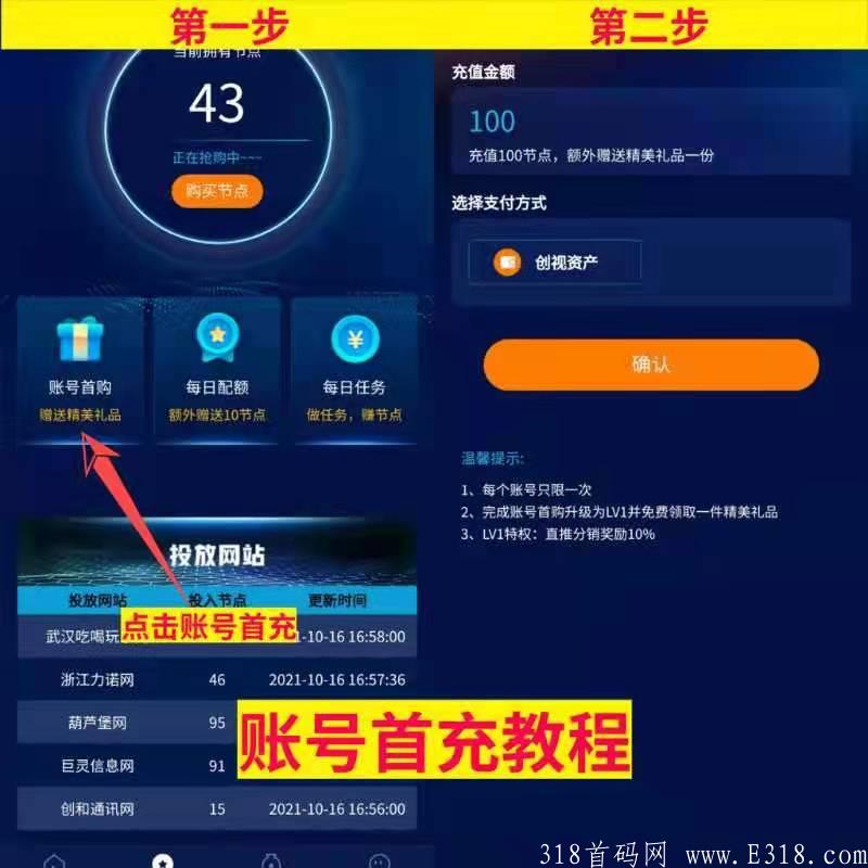 【超给力】创世节点！手有多快提现就有多快（每天24时准时分红）