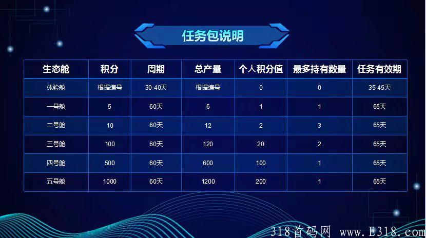 生态舱首码项目，现金扶持，对接团队领导人