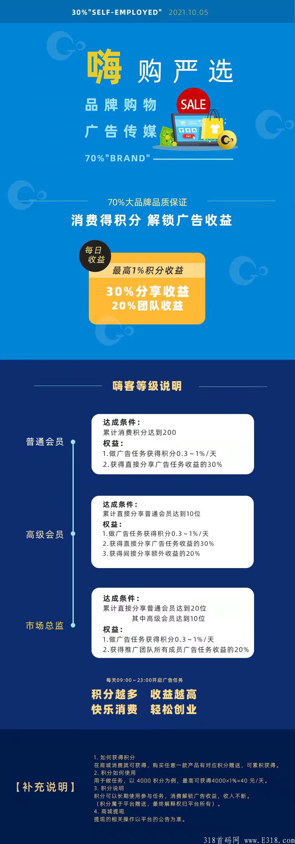 嗨购严选-社交+广告电商-全新赛道-全新风口