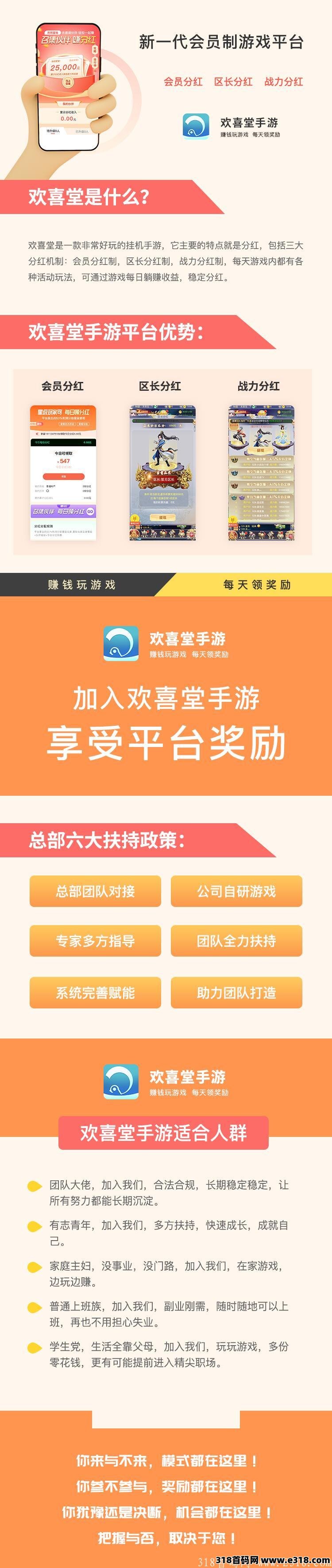 【欢喜堂】邀六个好友每天分红4.5提现秒到
