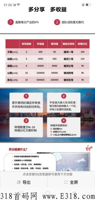 维珍优创，本团队持续推广中，凡是你推广的人，给你一个人6块，重金砸市场，认准龙哥带队