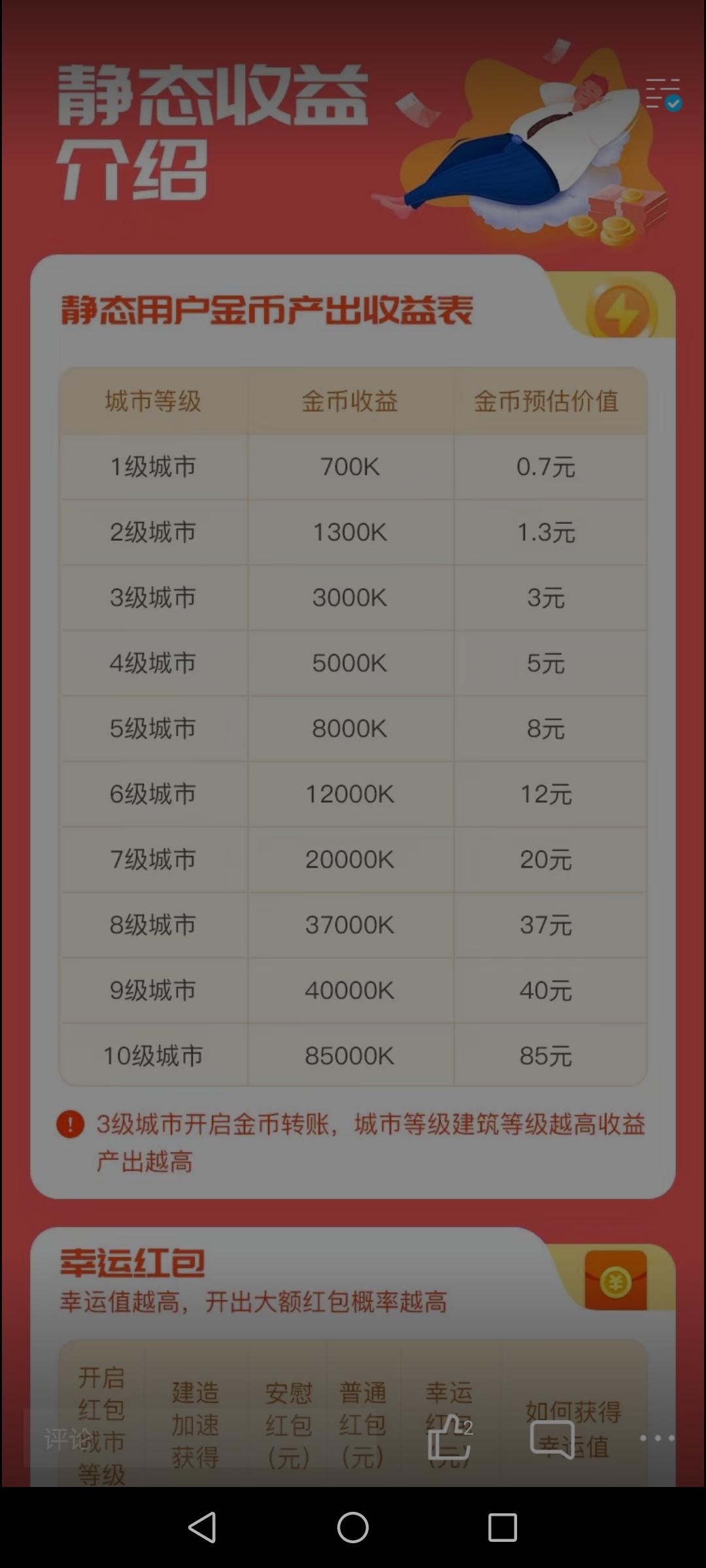 闪电世界项目静态收益高，金币回收