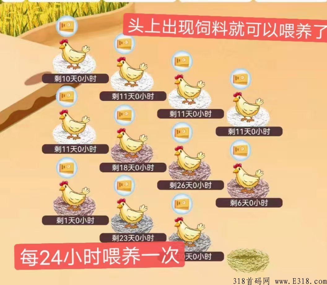 阿尼农场·零撸稳定长久·不看广告·1个起卖无限制，鸡生蛋·蛋生鸡·永久收益·不看广告，包回收