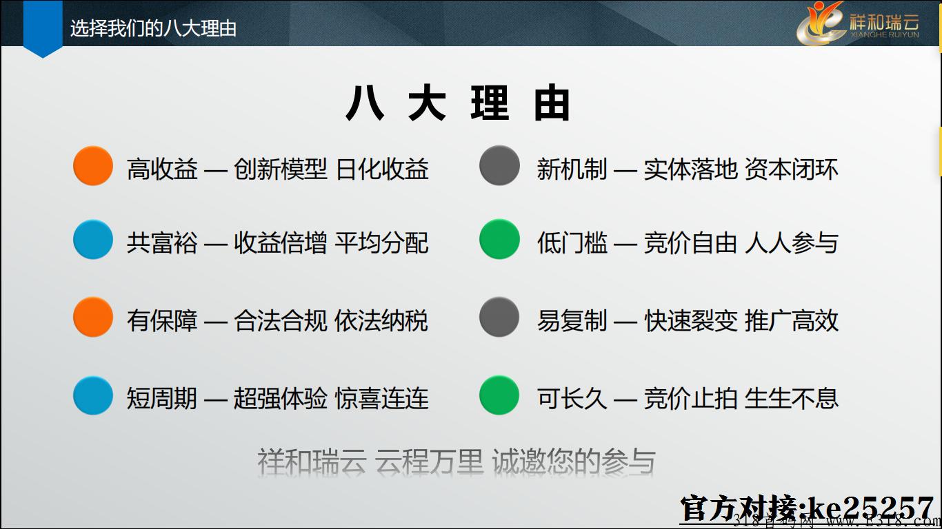 祥和瑞云注册报单中心，官方总部一手对接，全网最高政策扶持到位【祥和瑞云】