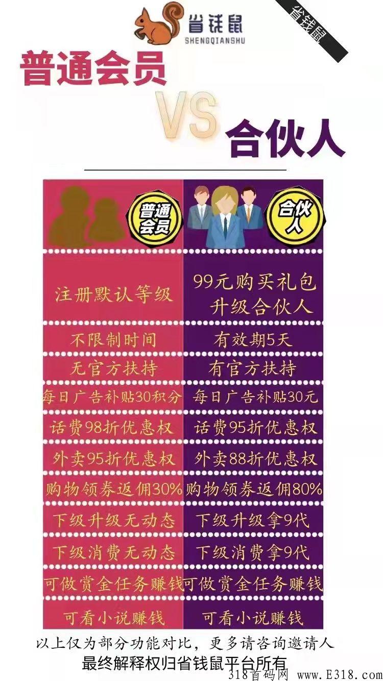 省钱鼠24号首码，无限代扶持，欢迎对接，泡沫小，风险低，稳定长久