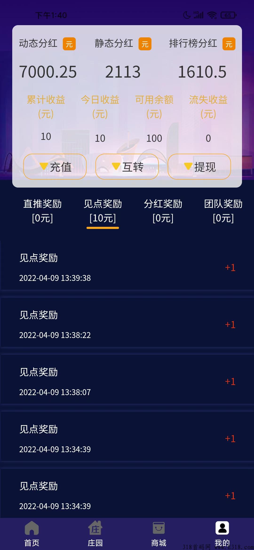 兄弟们翻身的项目来了，十元上车，当天回本，全网一条线，速度吃肉