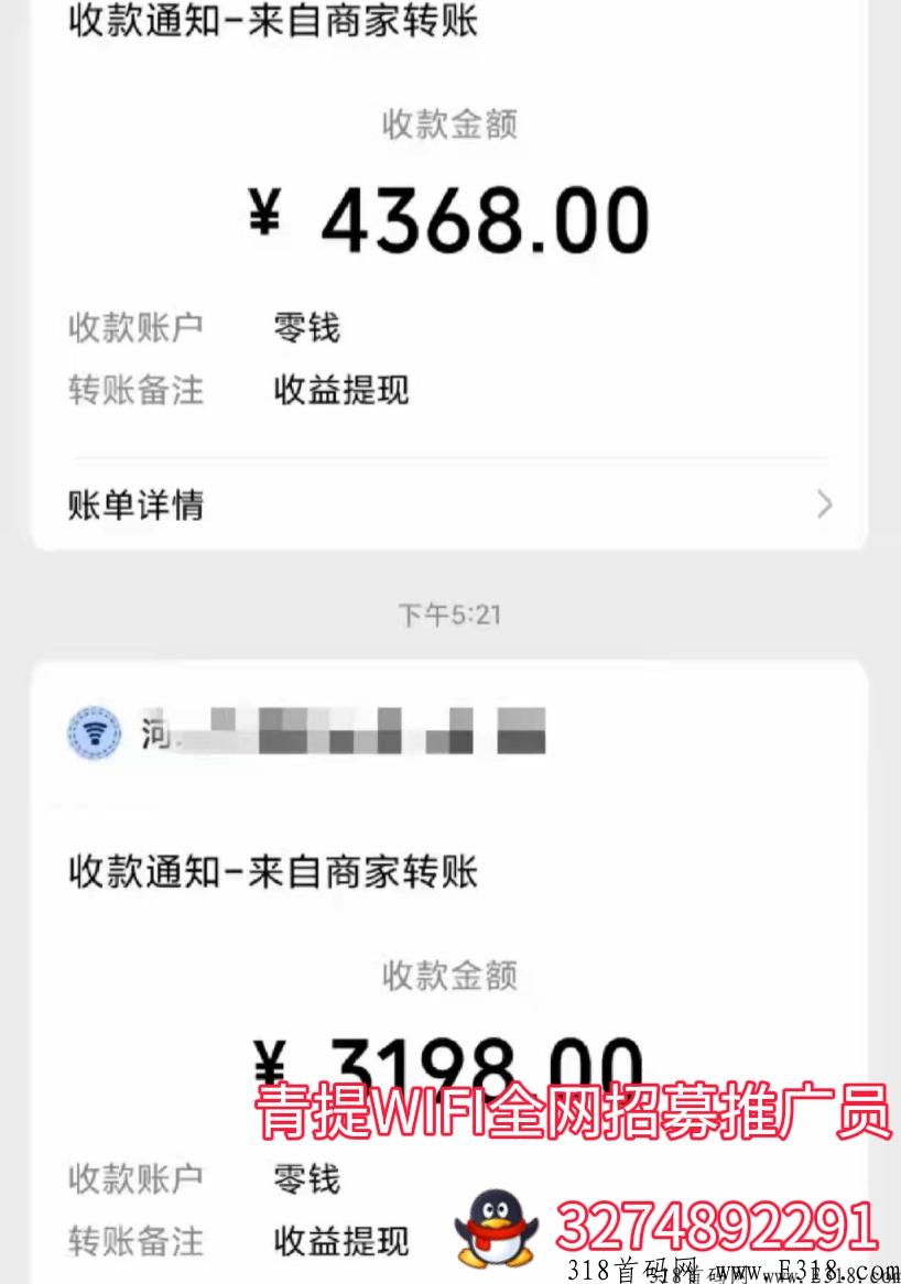 全网招募青提wifi，市场空间巨大，观看广告即可分润，提现秒到账