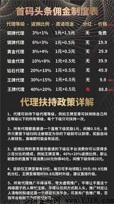 新出“首码头条”，项目推广，0撸界天花板