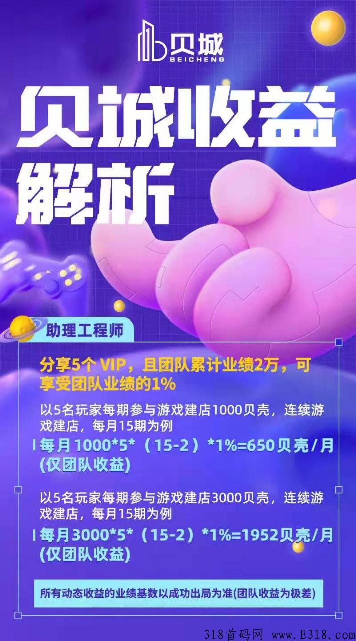 贝城的新项目，长久无泡沫，扶持政策置顶
