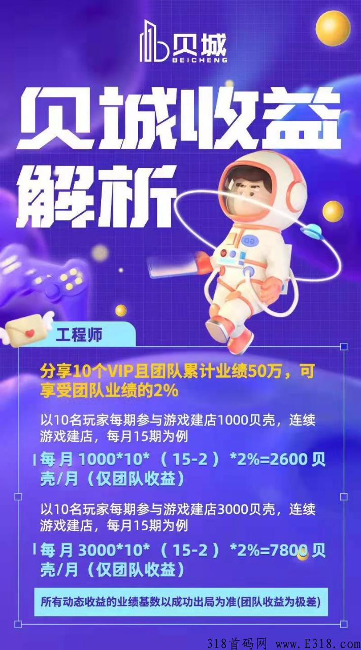 贝城的新项目，长久无泡沫，扶持政策置顶
