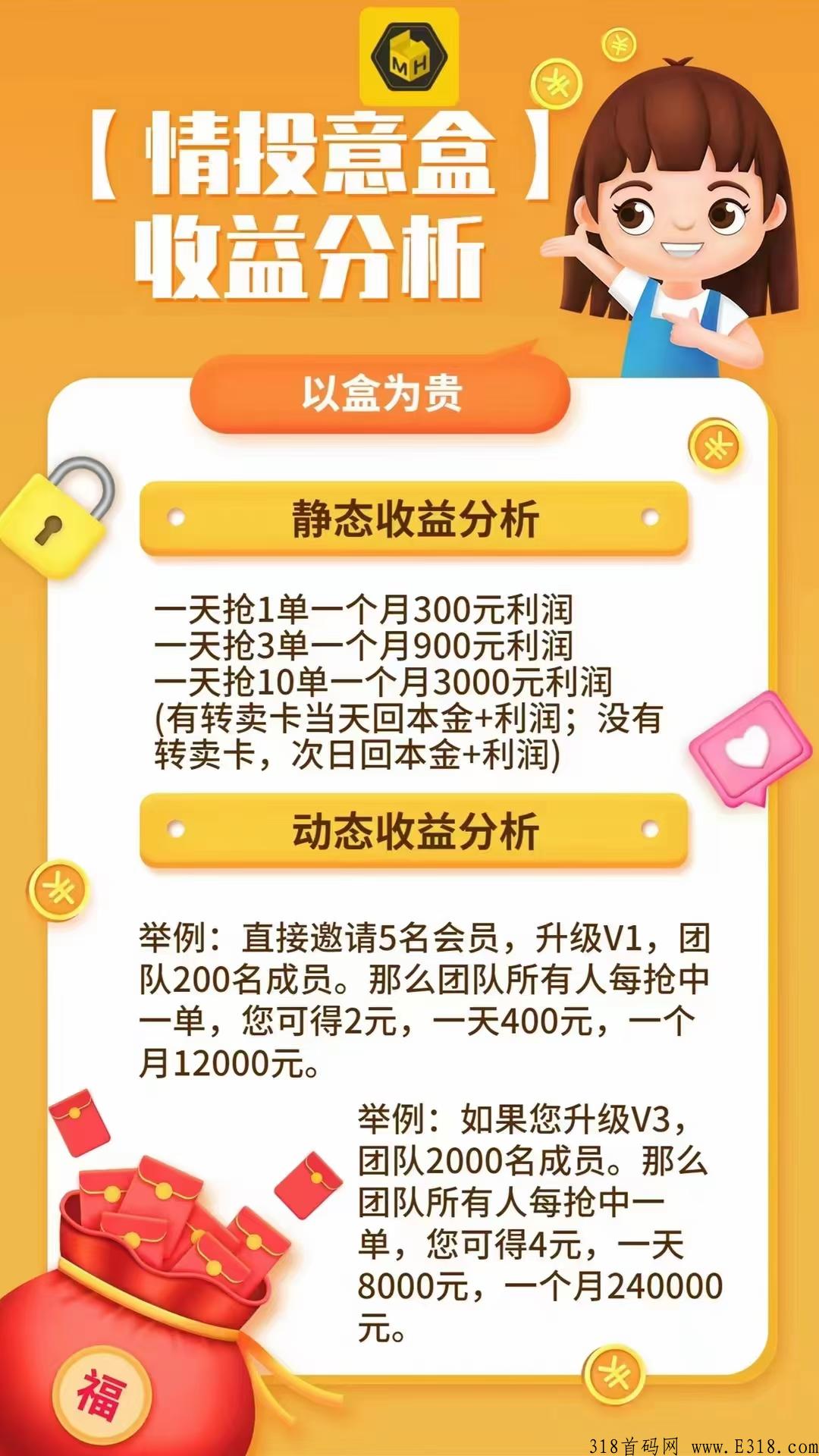 情投意盒，高光上线，首码预热无限代扶持