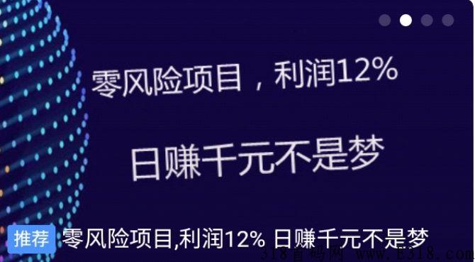 零风险项目  利润12%  望长期合作