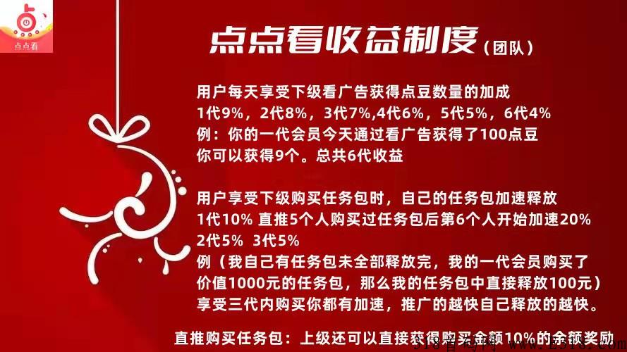 点点看！首码总代预热中！上车吃肉！扶持拉满！全新模式长久！