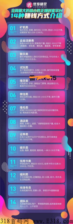 首码优享精灵对接全网，37个收益，多重板块，上线各大应用商城，长久稳定