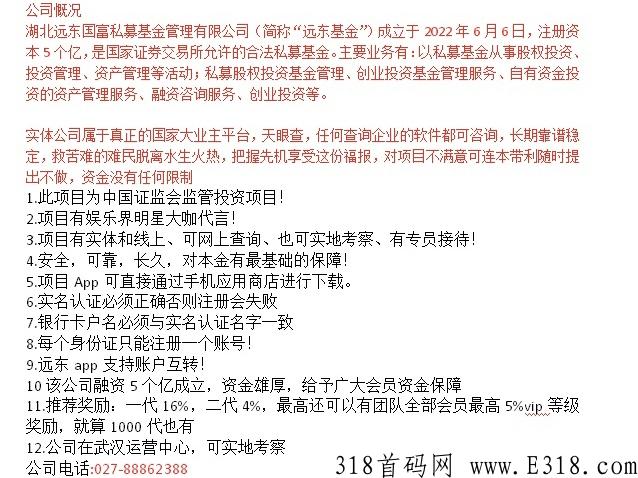 远东国富，快来搞这个！真的好挣！