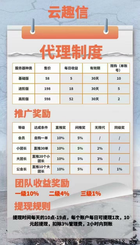 云趣信，首码即将发布，全网对接团队长，火爆项目不能错过