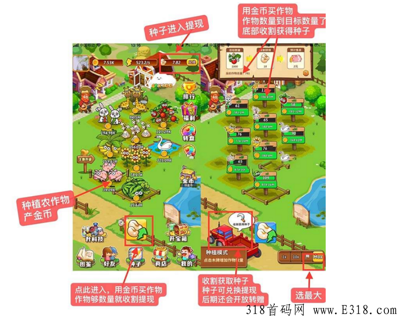 开心庄园经验分享，如何注册且快速得种子提高收入