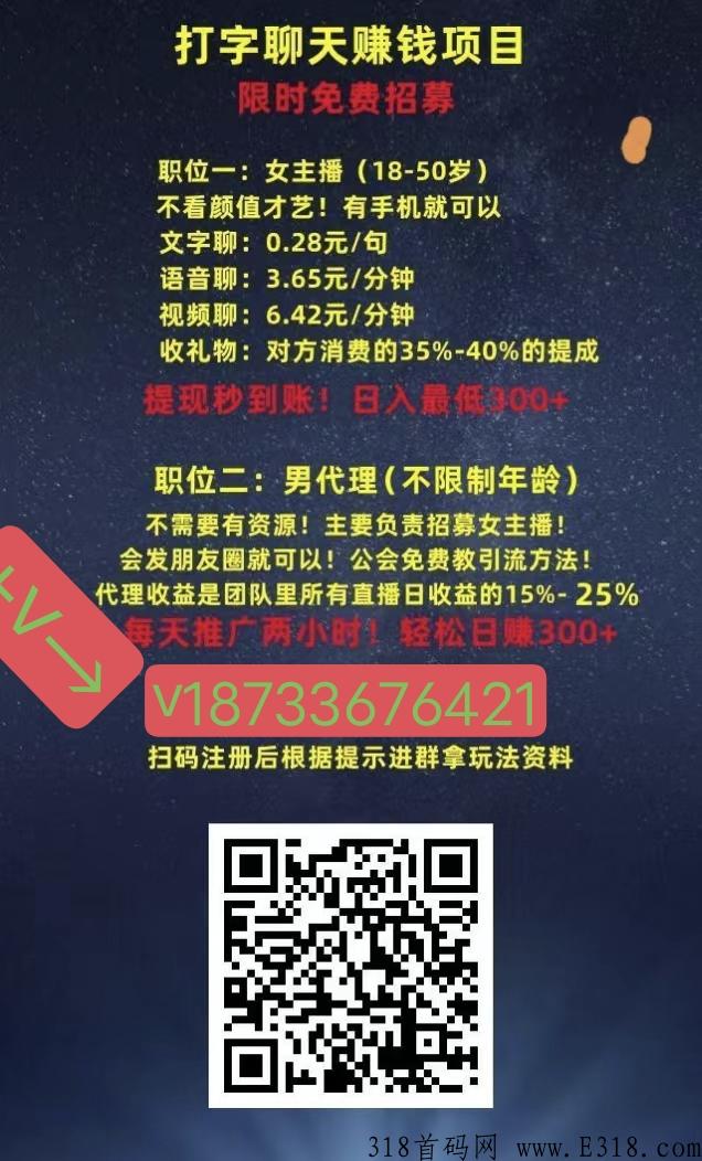 首码项目，招募打字员，长久稳定