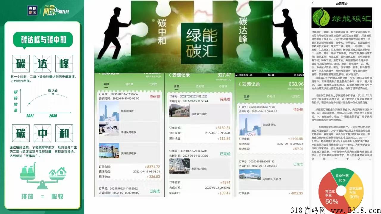 首码项目，绿能碳汇，本金和收益自动到账户余额，不锁本，不想做了，可以随时提现