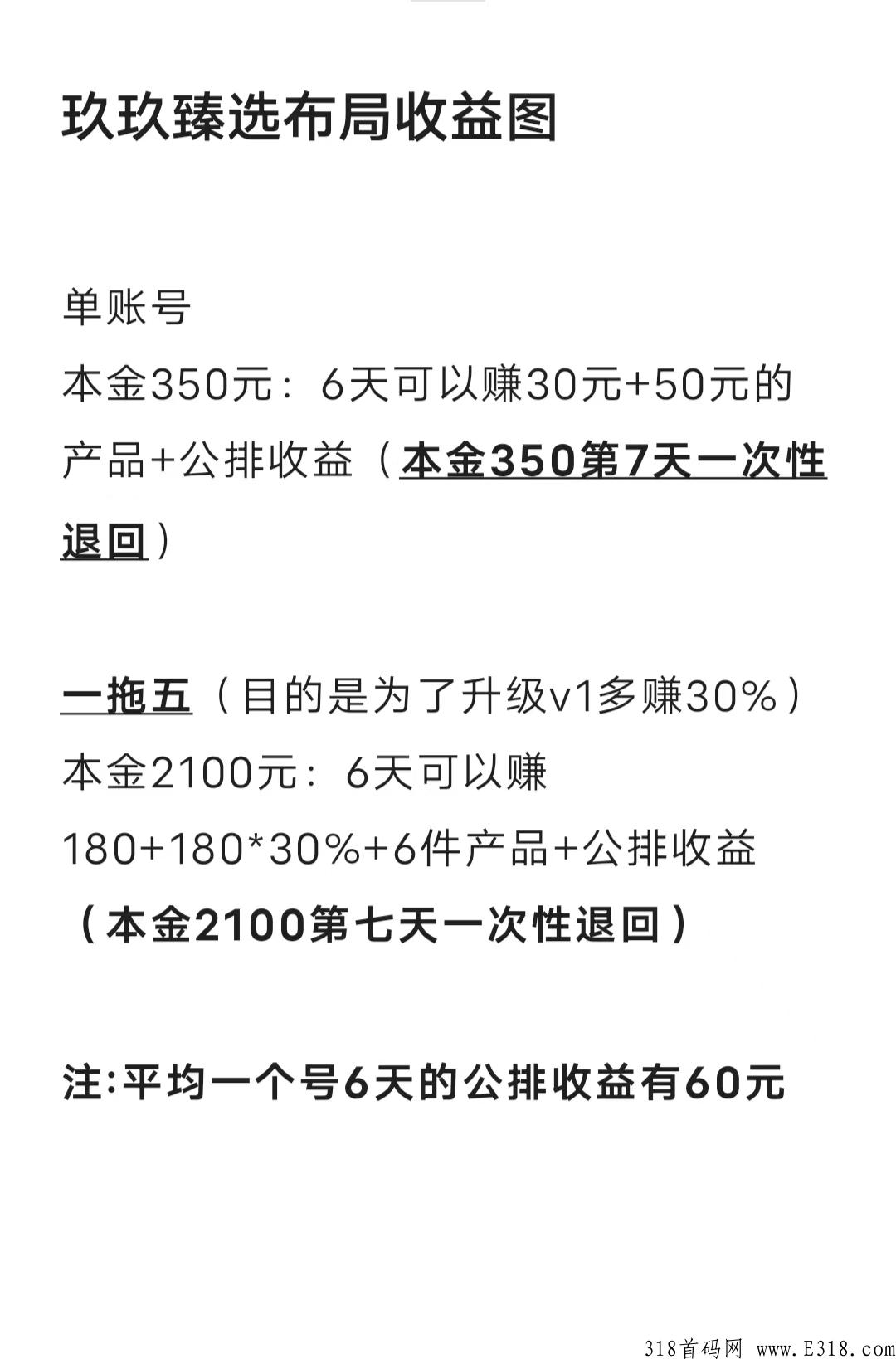 玖玖臻选，新首码项目，对接全网投资客团队长