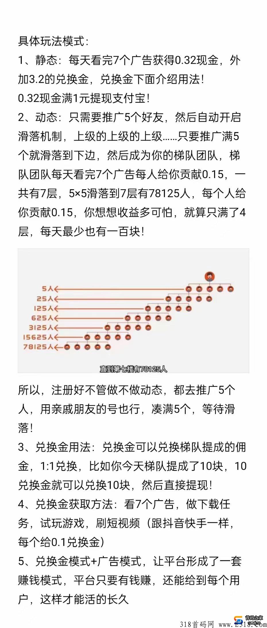 首码对接，有喜有鱼，最强项目，推广5人即躺赚！