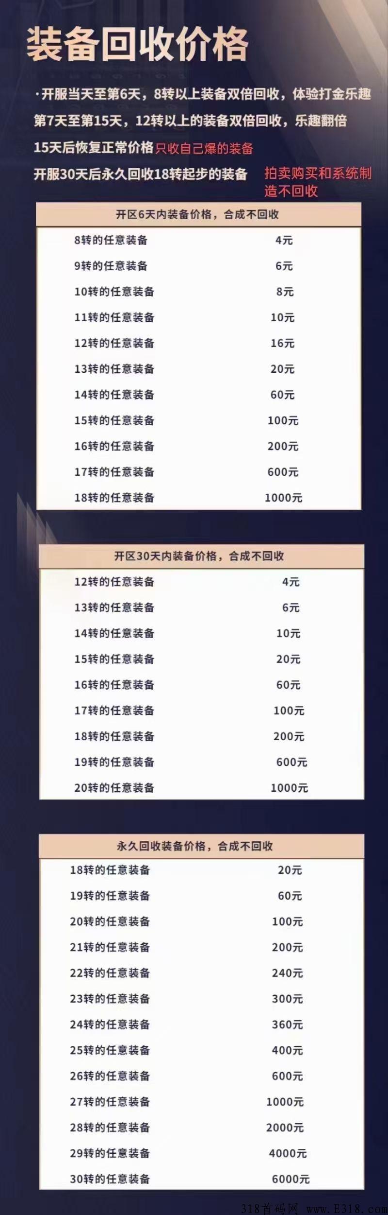自由之刃，打金传奇永久回收，记住了是永久回收
