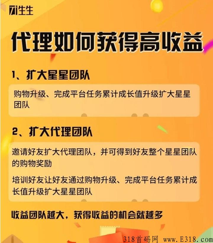 团生生首码项目，真正躺赚靠谱真实好项目，平台自动送人脉天天有收益
