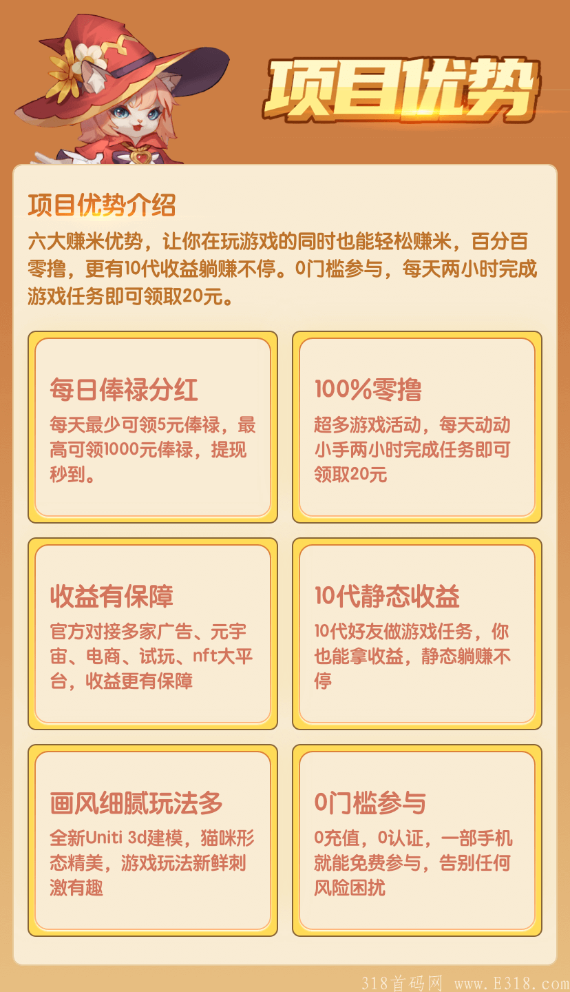 《猫之幻想》最强项目撸来袭，10袋收益+最高级别扶持