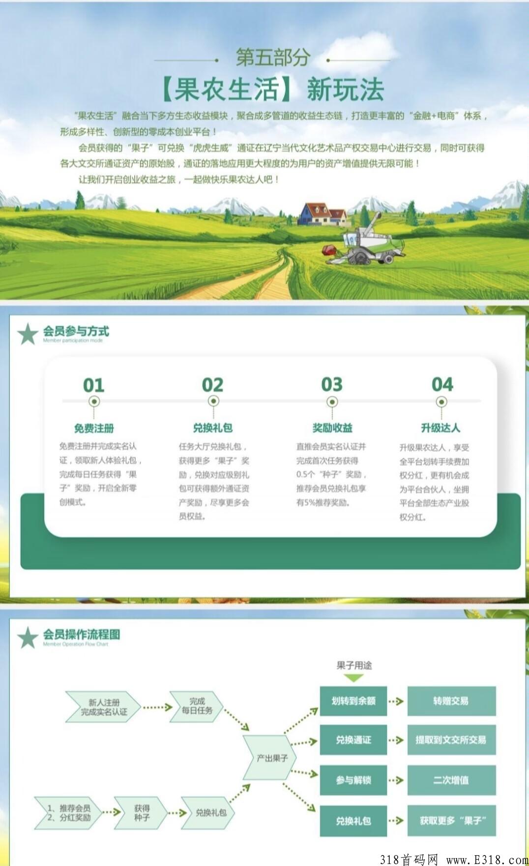 首码果农生活，月产12任务包，带通证上线秒杀蚁从维珍！王者之风范