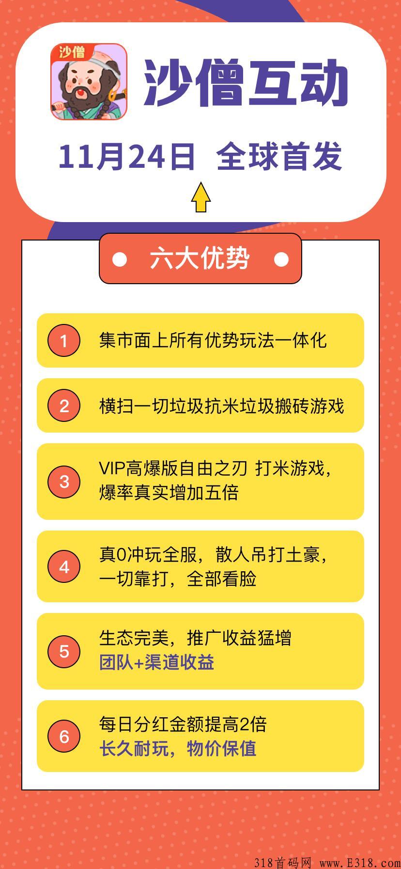 沙僧互动，首码预热，年底搬砖大作，即将全网首发