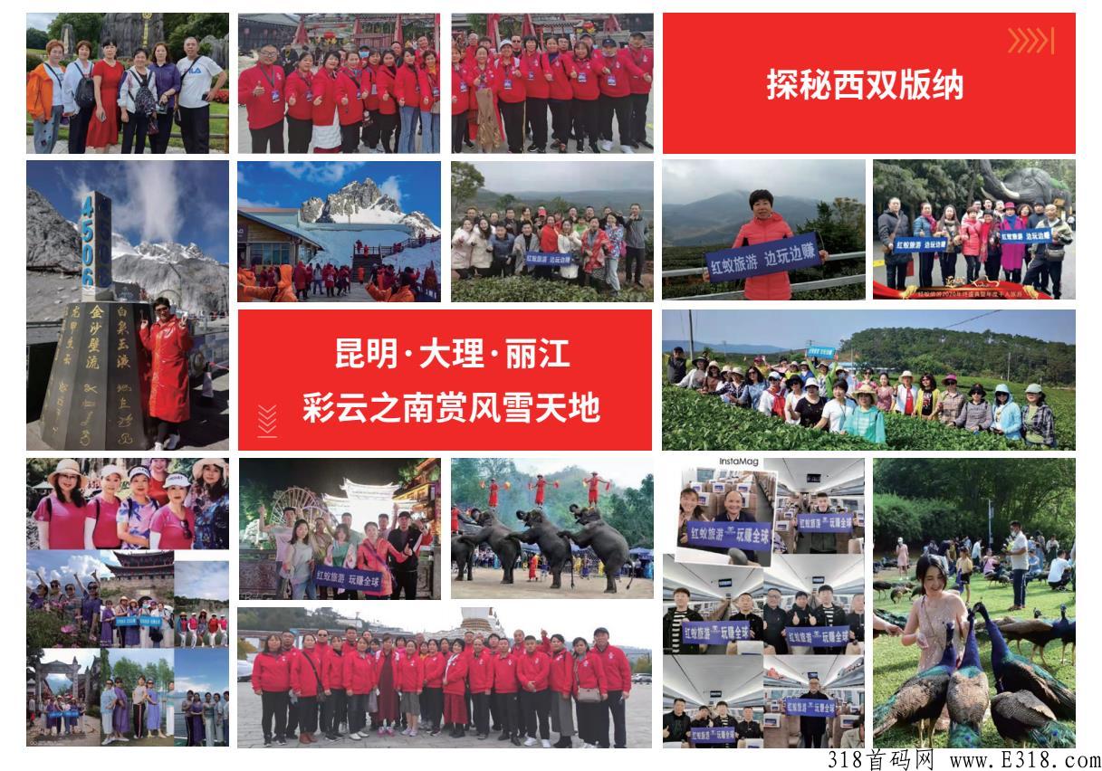 红蚁旅游app，首码对接，轻松赚米，三年实体企业