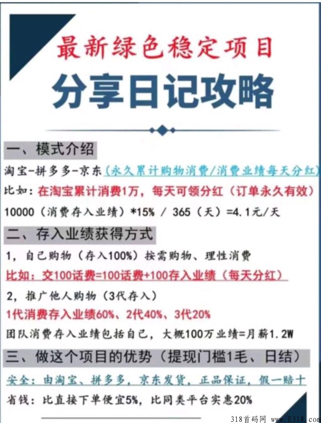 分享日记，养老项目，靠谱稳定自用省米，分享赚米