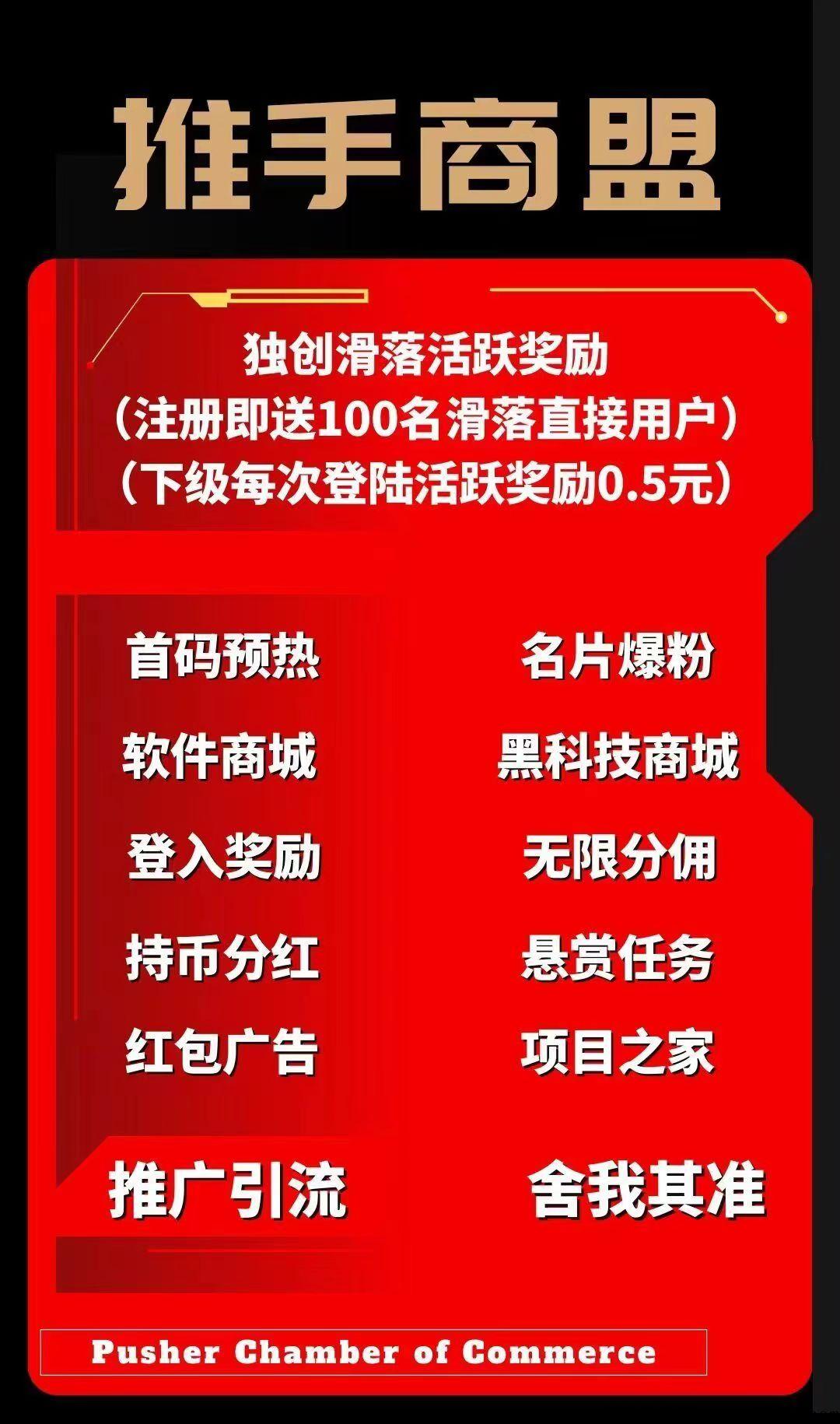 推手商盟，全网对接团队长，前期锁粉后期躺赚