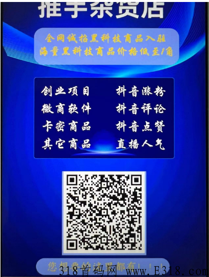 推手杂货店，全网首码，综合分h模式，超高佣金，永久收益