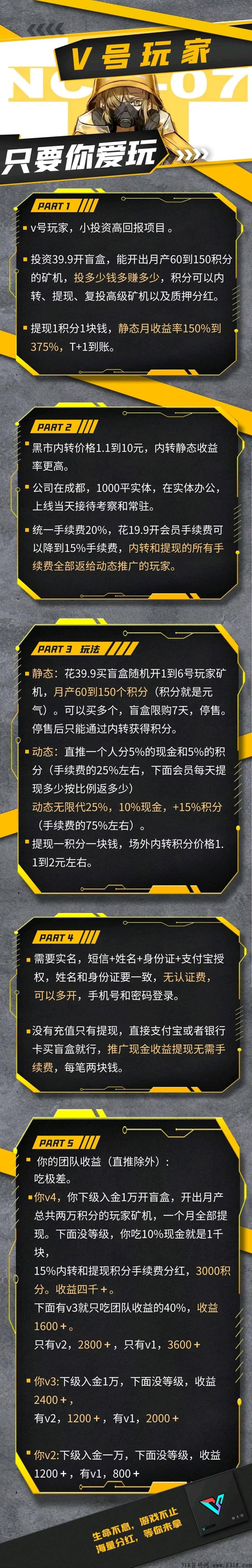 V号玩家，全网最高扶持秒结