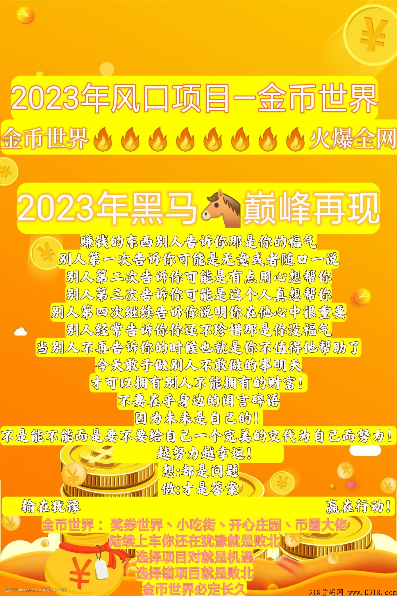 随心聊金币世界，2023风口项目