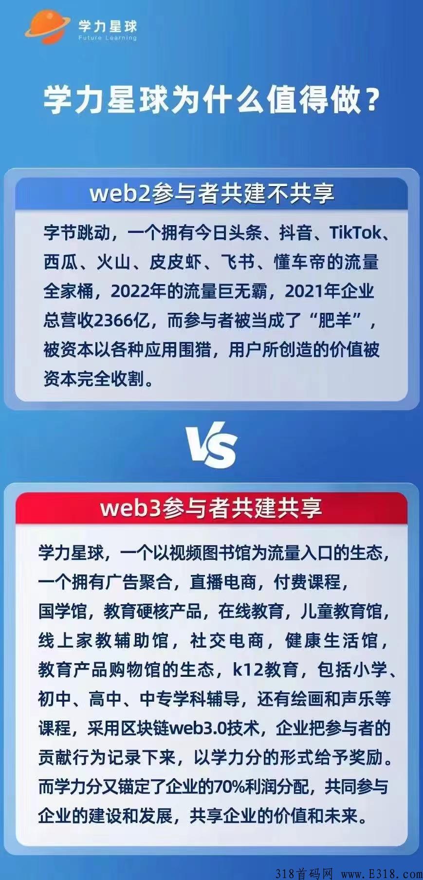 学力星球wbe3全球招募合伙人，生态联盟永久c富管道！