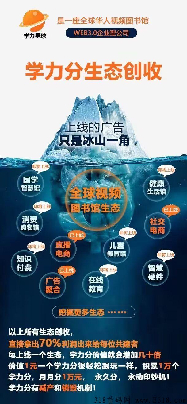 学力星球wbe3全球招募合伙人，生态联盟永久c富管道！