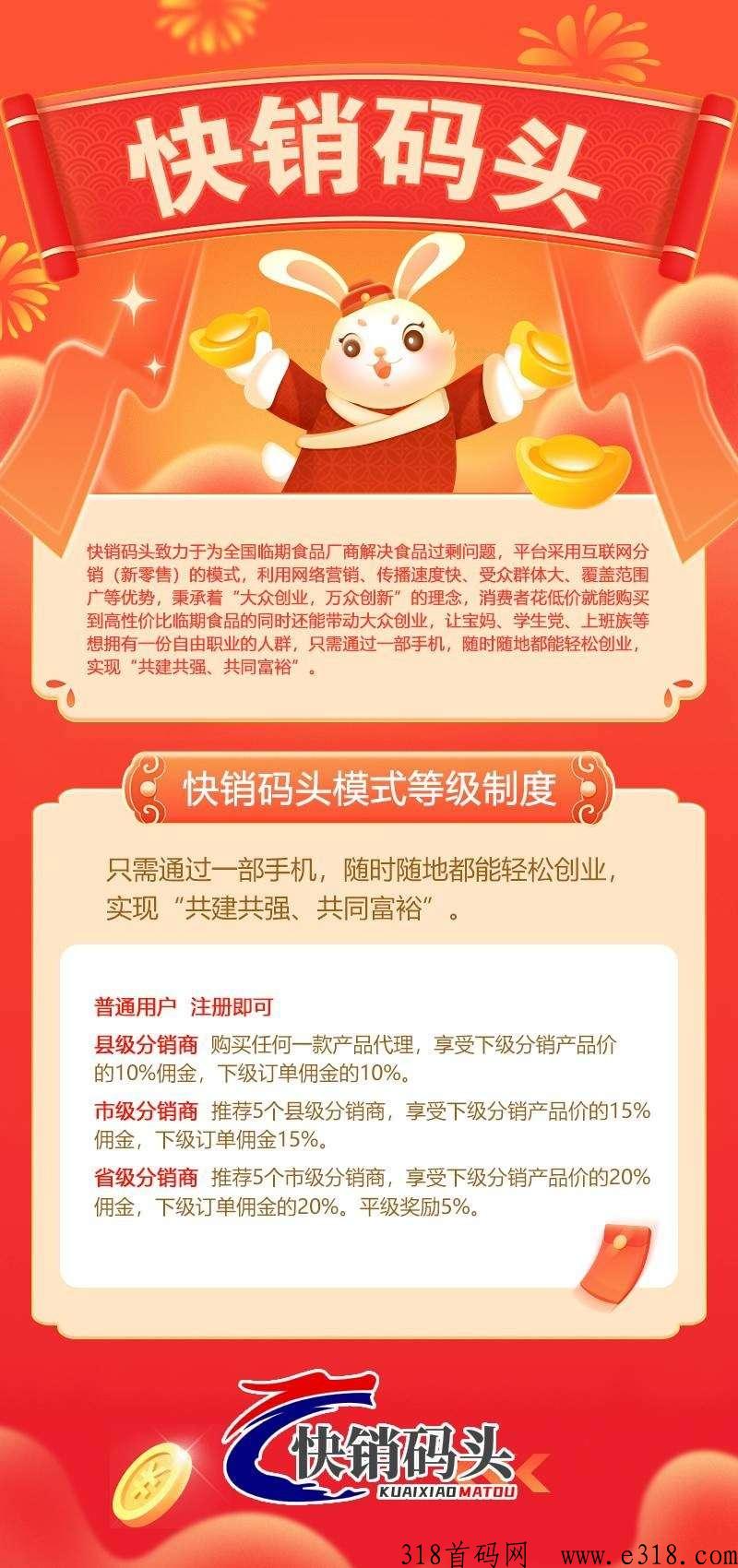 12号正式上线，快销码头， 临期仓模式，开代销商既可有扶持